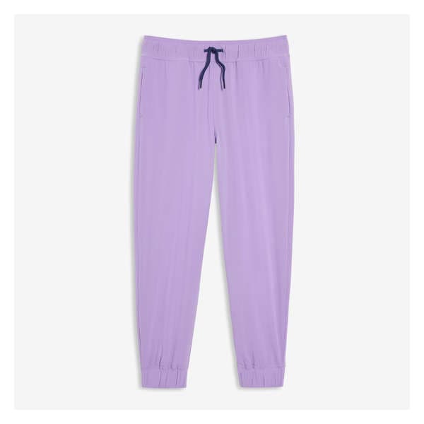 Kid Girls' Four-Way Stretch Active Jogger - Purple