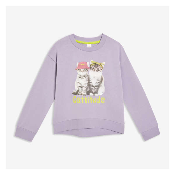 Kid Girls' Terry Pullover - Pale Purple