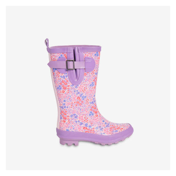 Kid Girls' Printed Rain Boots - Purple Mix