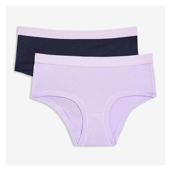 Kid Girls' 2 Pack Boyshort - Lilac