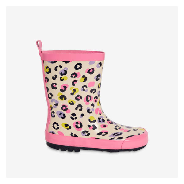 Kid Girls' Printed Rain Boots - Pink Mix