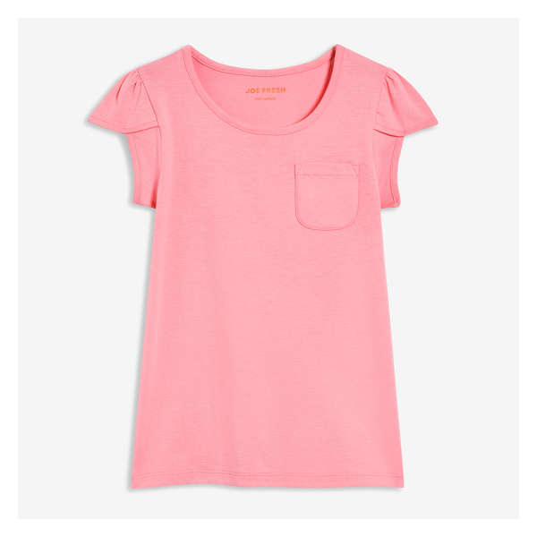 Kid Girls' Tulip Sleeve Tee - Pink