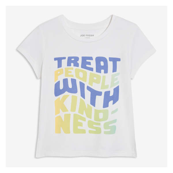 Kid Girls' Moisture-Wicking Active Tee - White