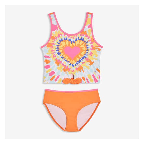 Kid Girls' 2 Piece Tankini Set - Orange
