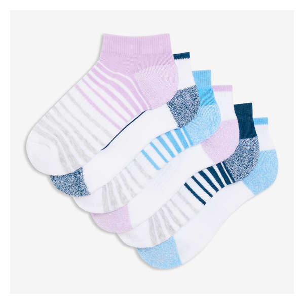 Kid Girls' 6 Pack Low-Cut Socks - White