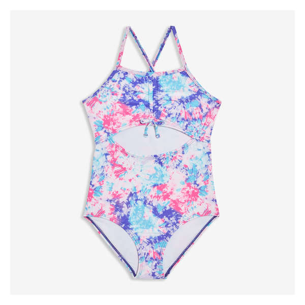 Kid Girls' Cut-Out Swimsuit - Purple