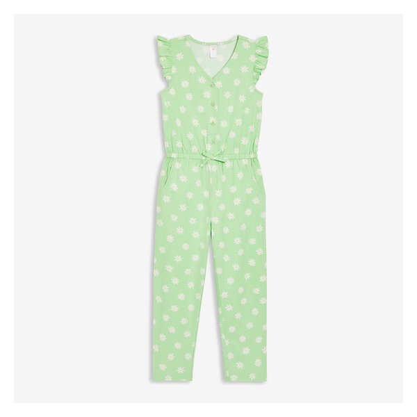 Kid Girls' V-Neck Romper - Light Green