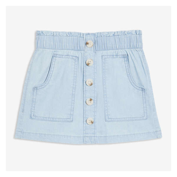 Kid Girls' Patch Pocket Skirt - Light Aqua