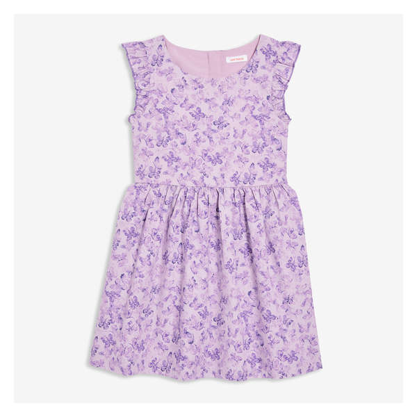 Kid Girls' Poplin Dress - Pale Purple