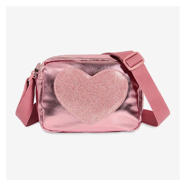 Kid Girls' Heart Crossbody Bag - Pink