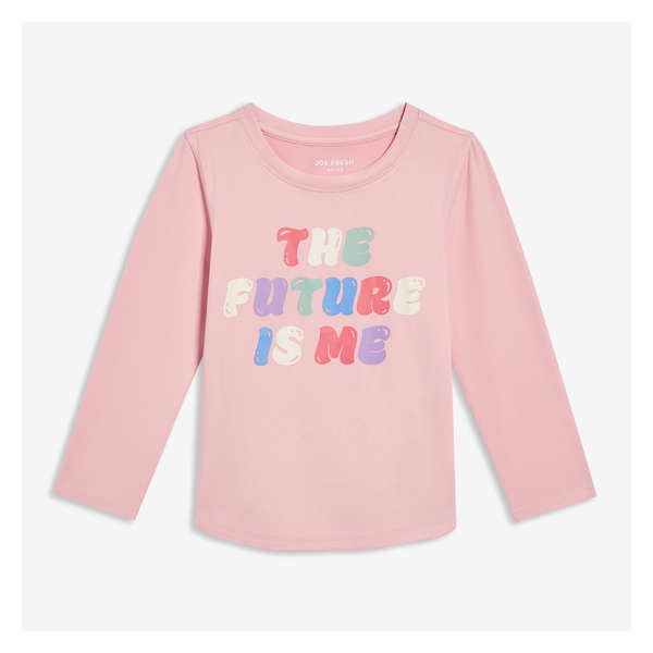 Toddler Girls' Moisture-Wicking Active Long Sleeve - Light Pink