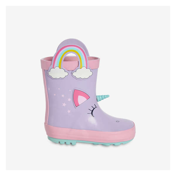 Toddler Girls' Unicorn Rain Boots - Light Purple Mix