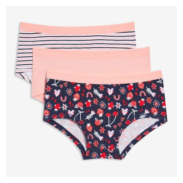 Toddler Girls' 3 Pack Boyshort - Print 1