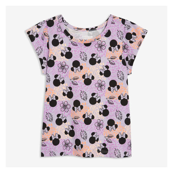 Toddler Disney Minnie Mouse Print Tee - Lilac