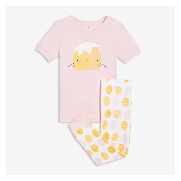 Gender Free Toddler 2 Piece Sleep Set - White