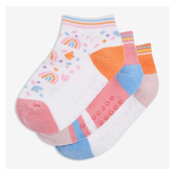 Toddler Girls' 3 Pack Low-Cut Socks - White