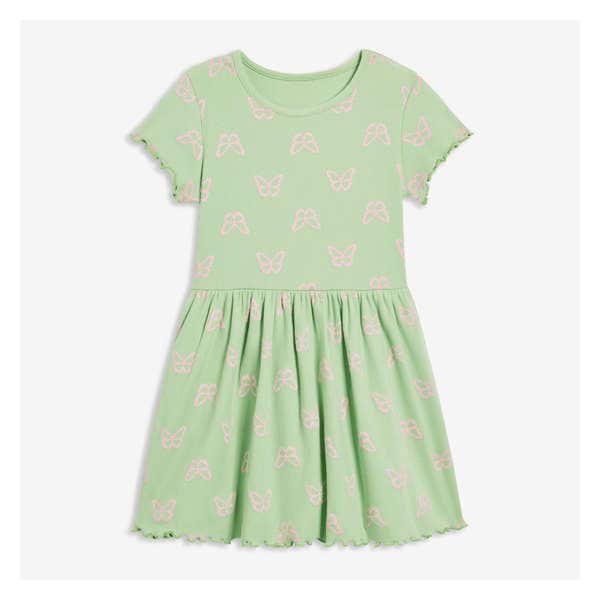 Toddler Girls' Printed Dress - Light Green