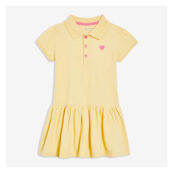 Toddler Girls' Polo Dress - Pale Yellow