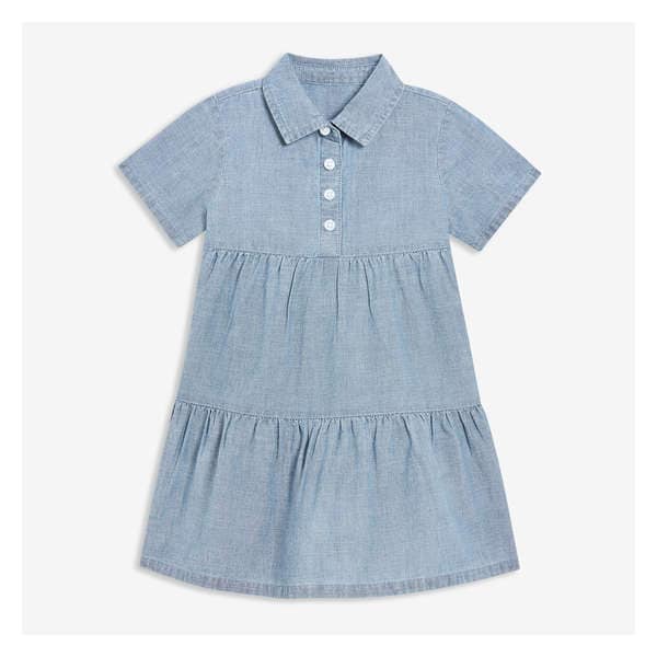 Toddler Girls' Tiered Dress - Bright Blue