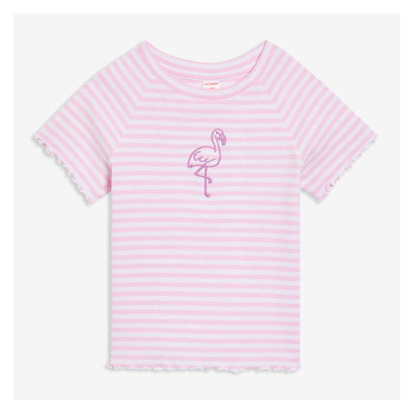 Toddler Girls' Rib Tee - Pale Pink