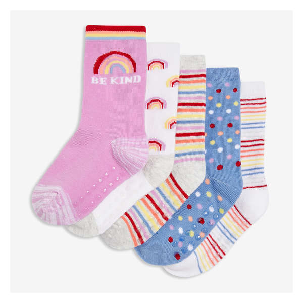 Toddler Girls' 5 Pack Crew Socks - Multi