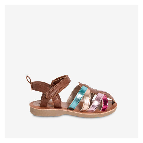 Toddler Girls' Quick-Close Sandals - Brown