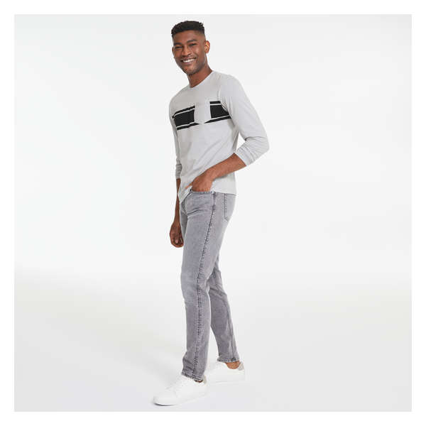 Men's Organic Cotton Long Sleeve - Light Grey
