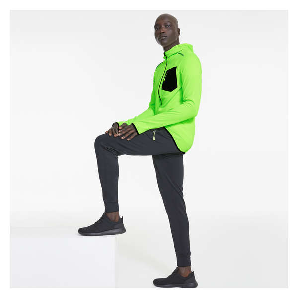 Men's Fleece Active Hoodie - Neon Green