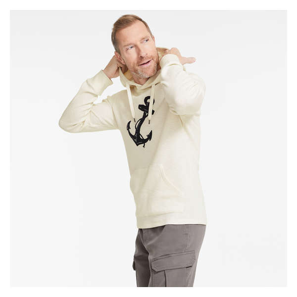 Men's Waffle Knit Hoodie - Off White