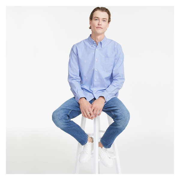Men's Button-Down Shirt - Light Blue