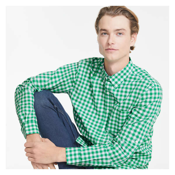 Men's Button-Down Shirt - Bright Green