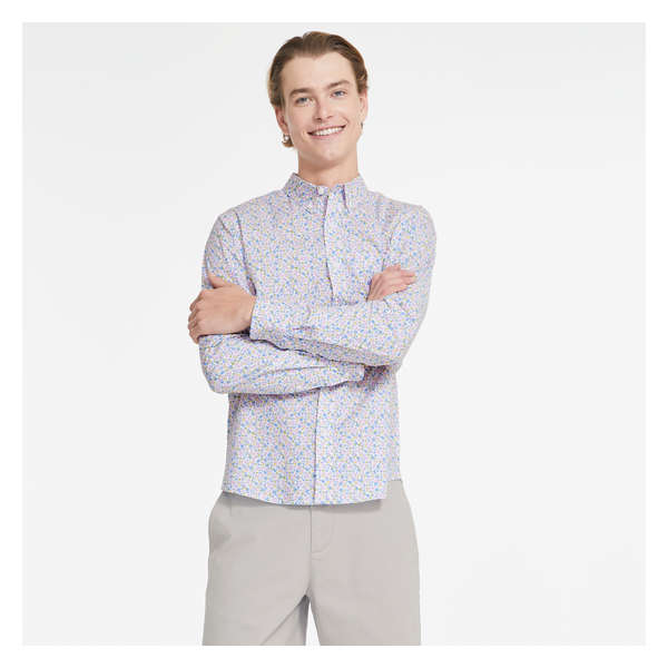 Men's Button-Down Poplin Shirt - White