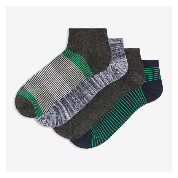 Men's 4 Pack Bamboo Low-Cut Socks - Charcoal