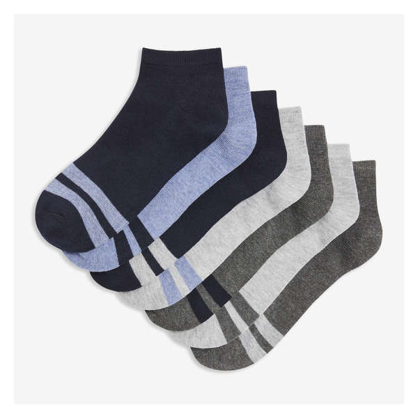 Men's 7 Pack Low-Cut Socks - Charcoal