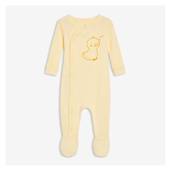 Newborn Organic Cotton Sleeper - Light Yellow