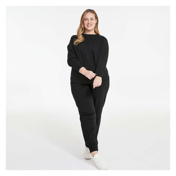 Women+ Crew Neck Pullover - JF Black