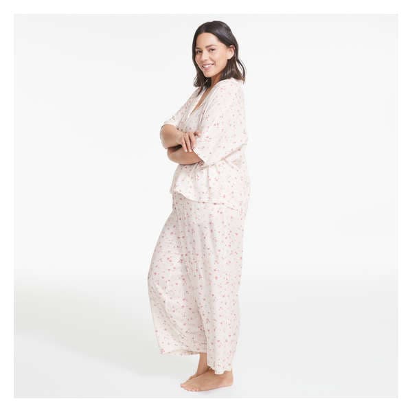 Women+ Crop Pajama Pant - White