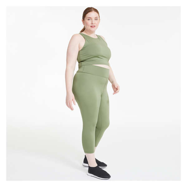 Women+ Crop Active Legging - Army Green