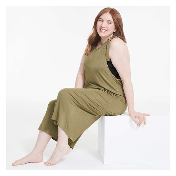 Women+ Romper Cover-Up - Army Green