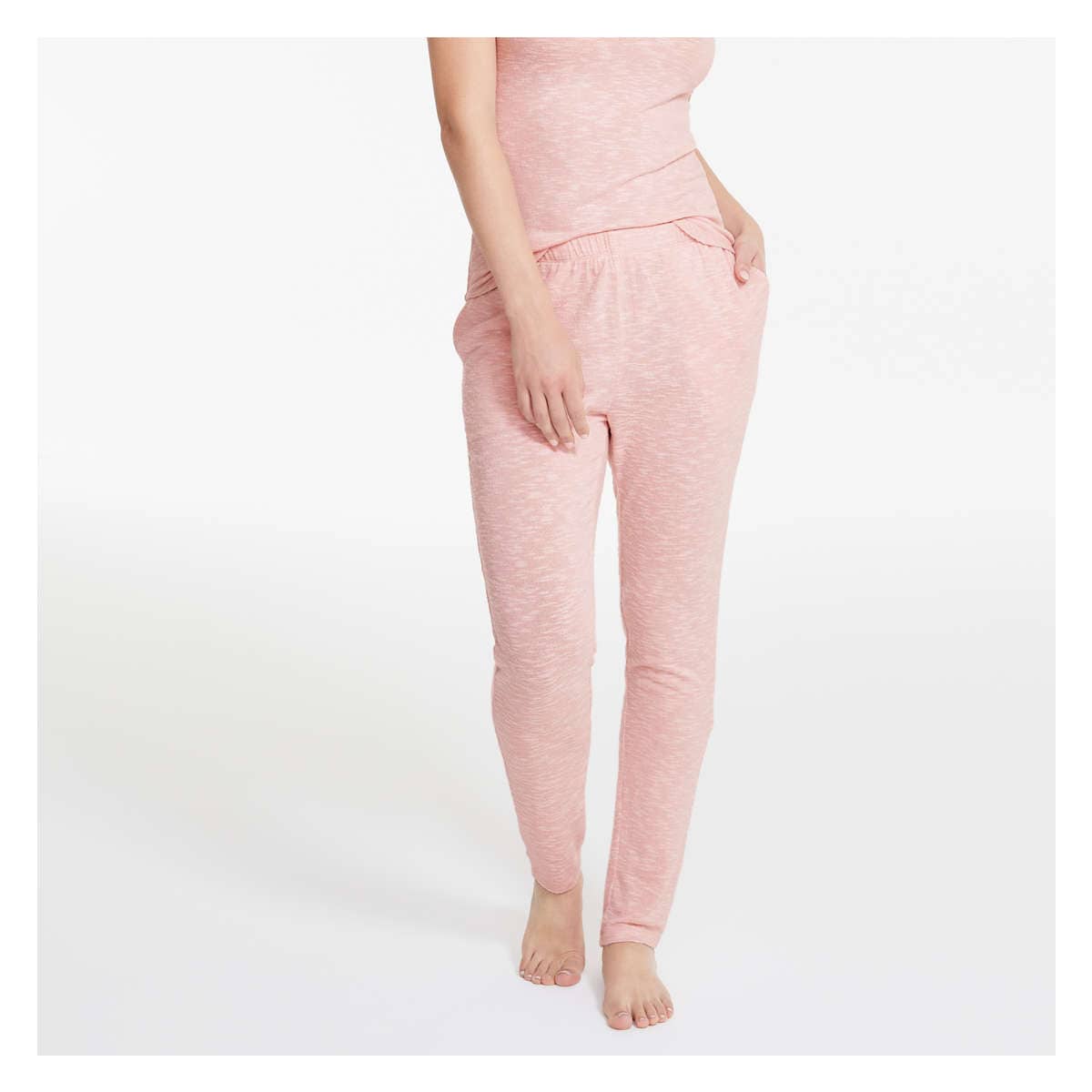 Soft Knit Sleep Pant in Pale Pink from Joe Fresh