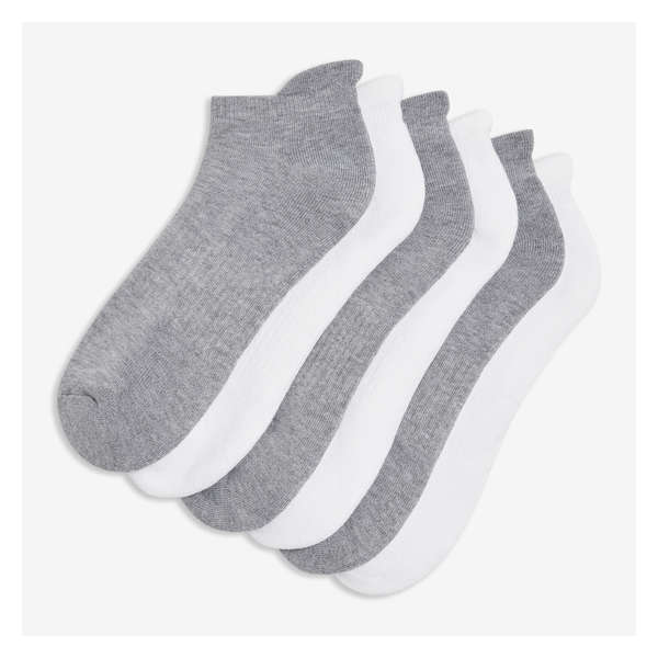 6 Pack Low-Cut Socks - White