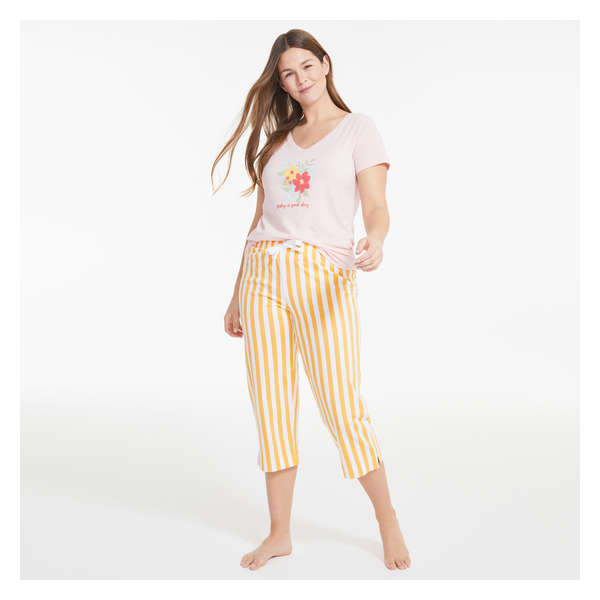 Crop Sleep Pant - Light Gold