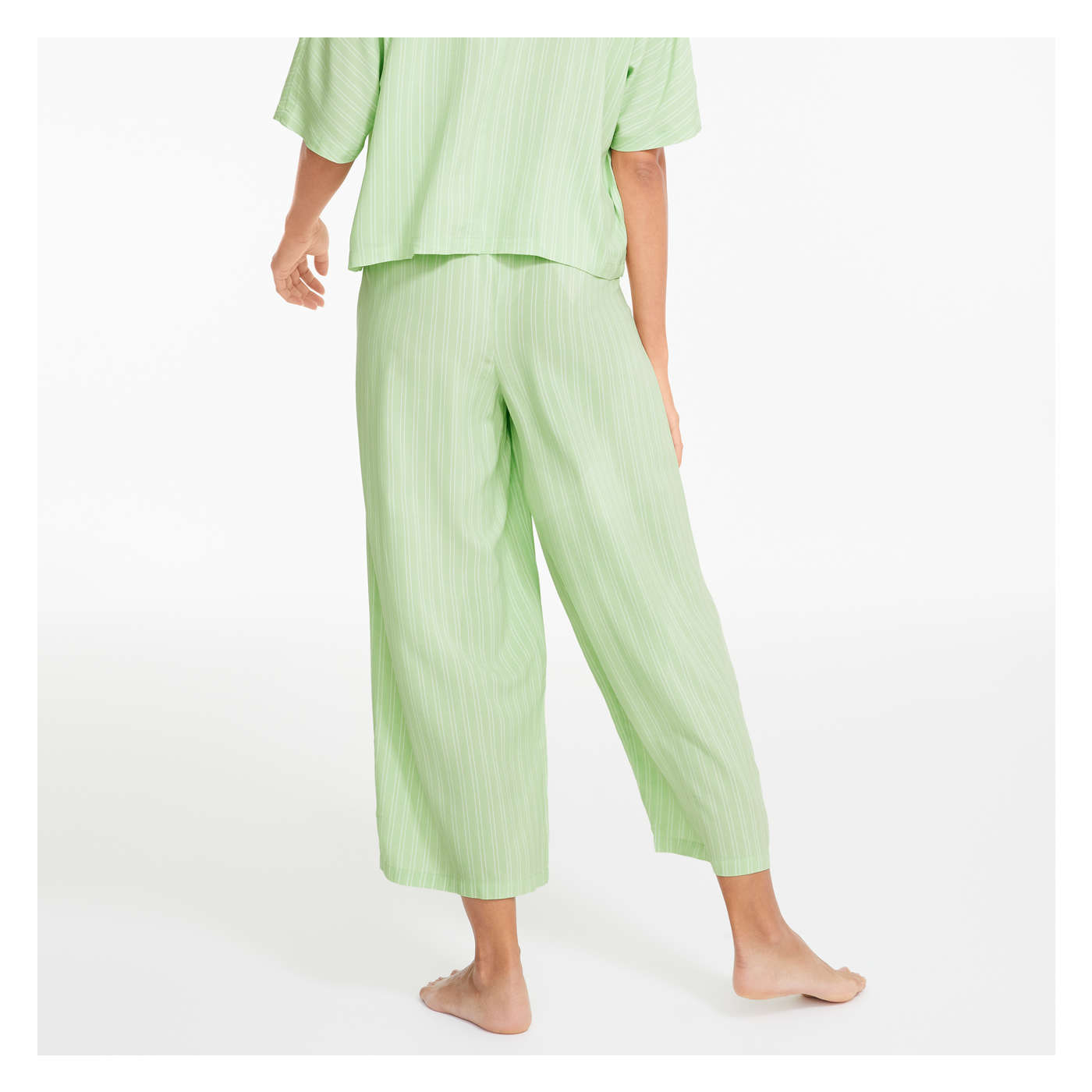 Crop Pajama Pant in Pastel Green from Joe Fresh
