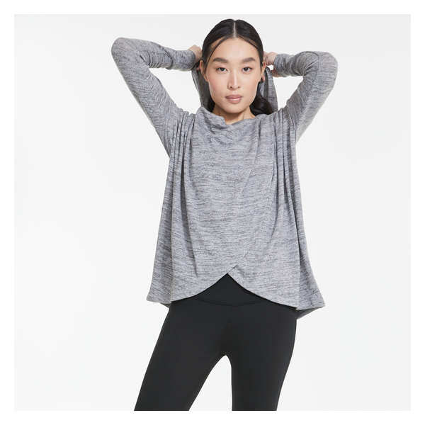 Wrap Pullover - Grey Mix