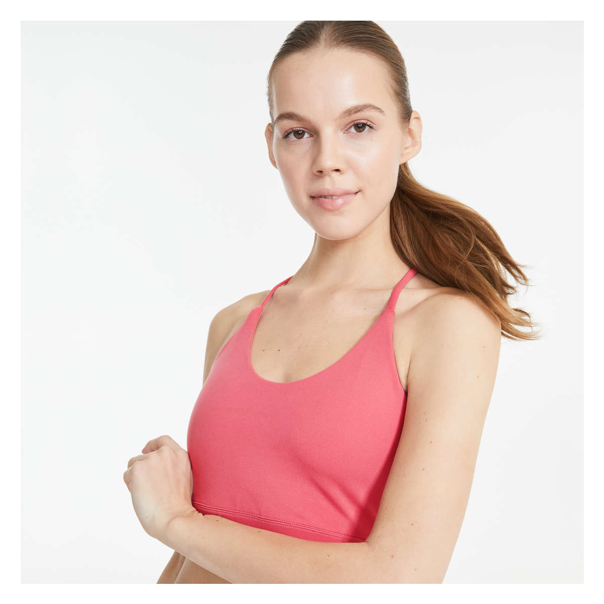 joe fresh high neck active sports bra