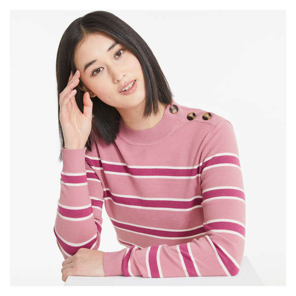 Stripe Sweater - Dusty Pink