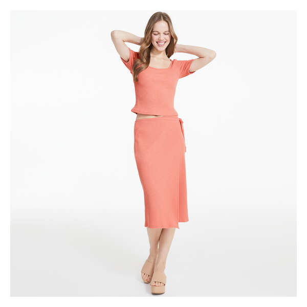Wrap Skirt - Coral
