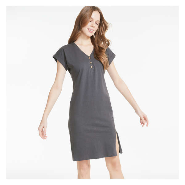 Henley Dress - Night Shade