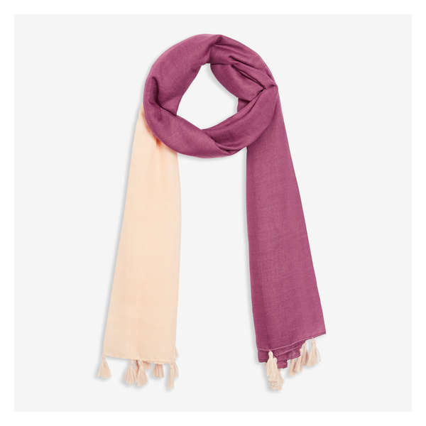 Colour Block Scarf - Dusty Rose