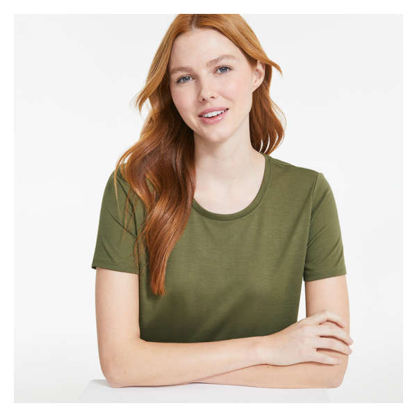 Relaxed Crew Neck Tee - Olive